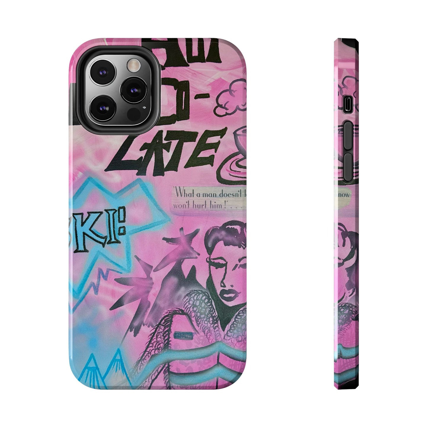 "avant le ski" airbrush iPhone case