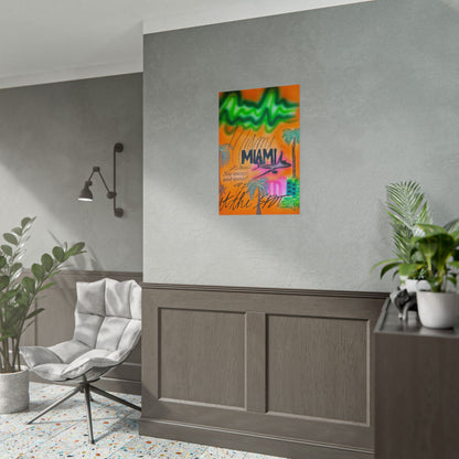 "miami, fl" airbrush rolled print