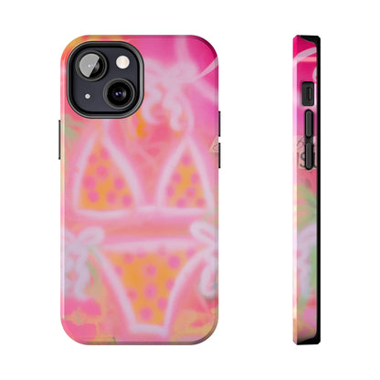 "yellow polka dot bikini" airbrush iPhone case