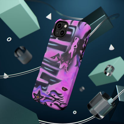 MagSafe "neon nights" airbrush iPhone case