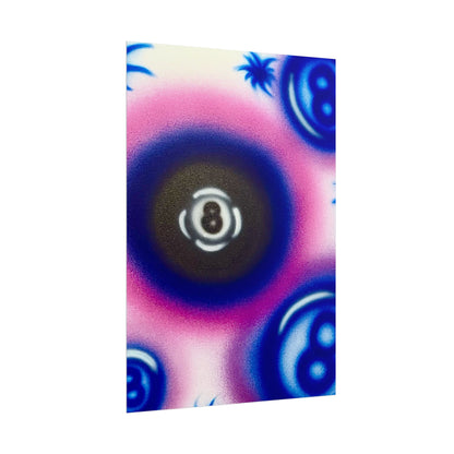 "magic 8" airbrush rolled print