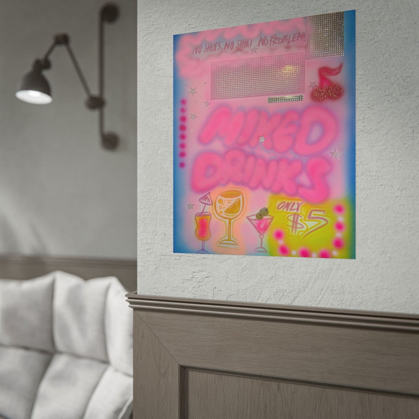 "mixed drinks" airbrush rolled print
