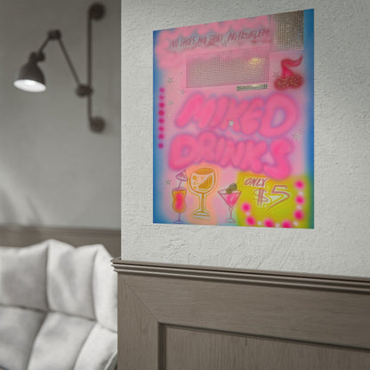 "mixed drinks" airbrush rolled print