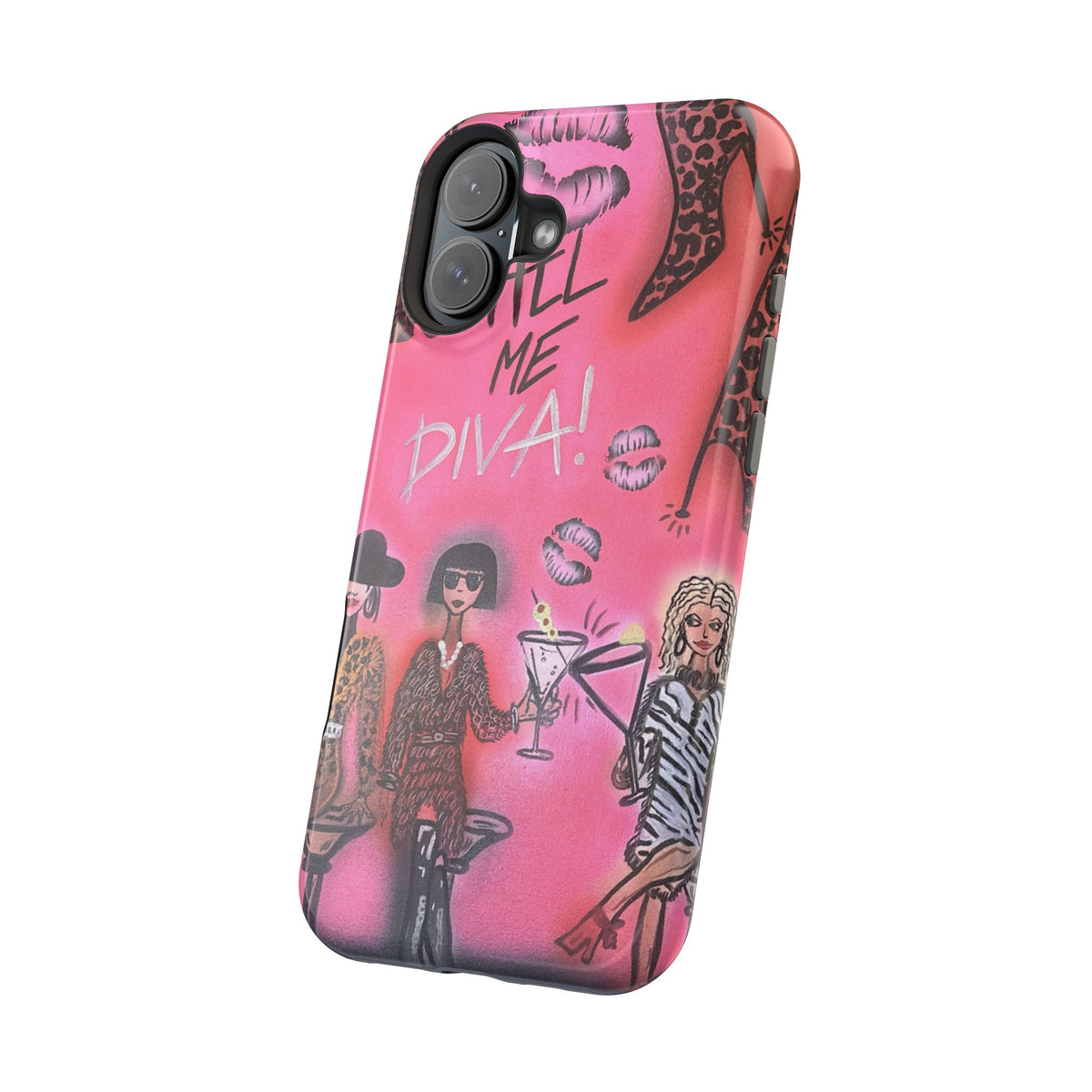 MagSafe "party diva" airbrush iPhone case