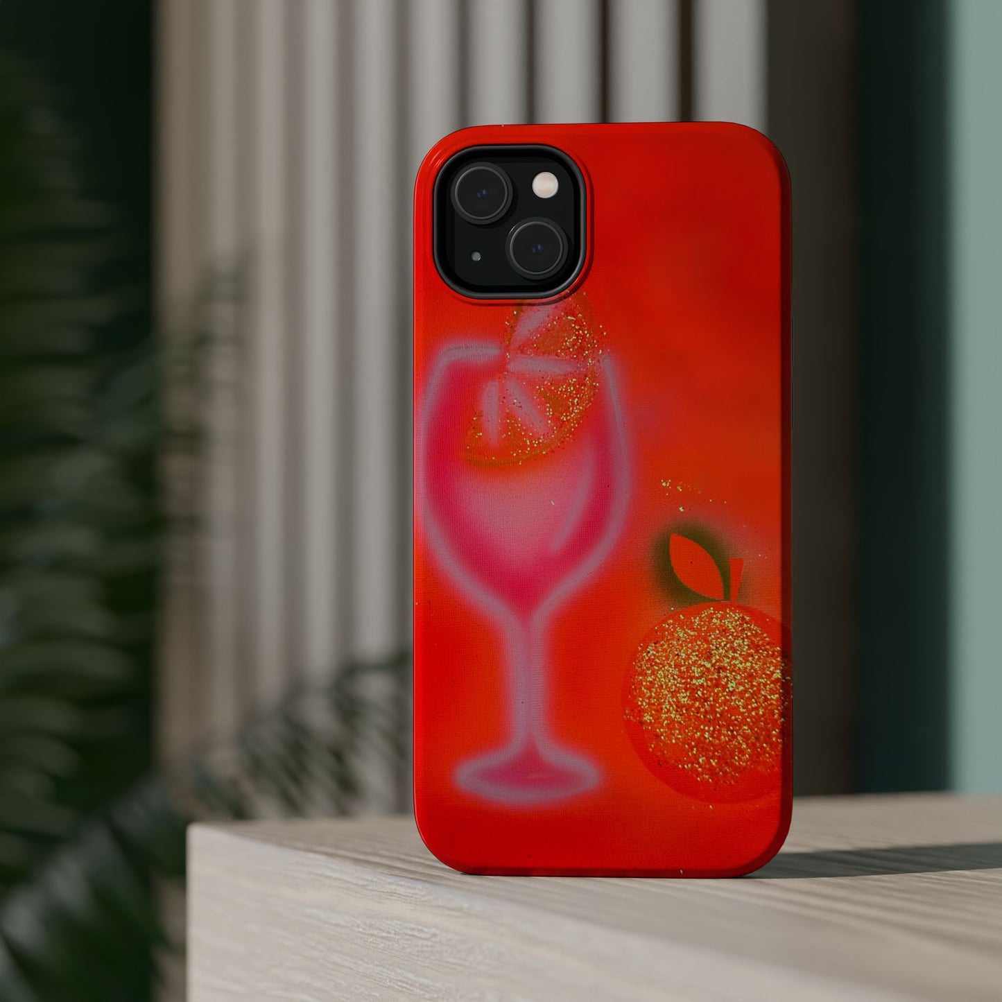 MagSafe "aperol spritz" airbrush iPhone case