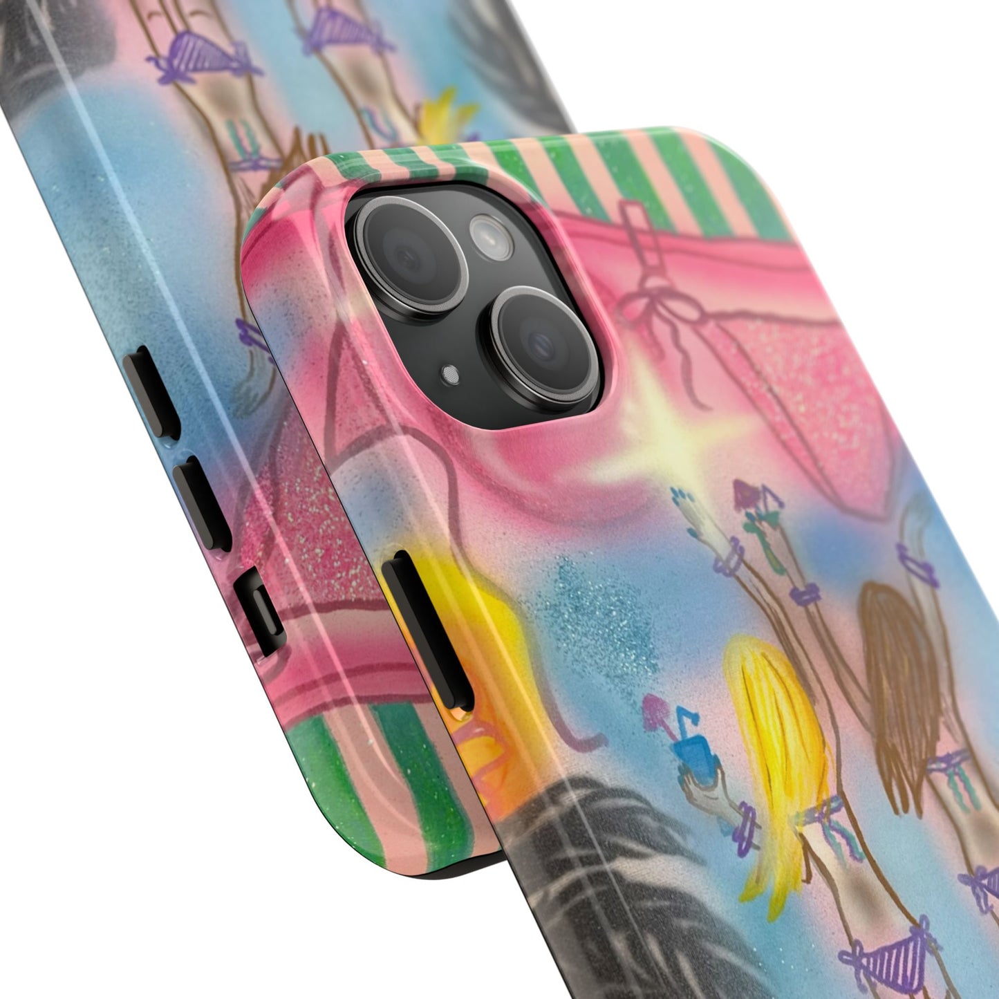 "kinis & tinis" airbrush iPhone case