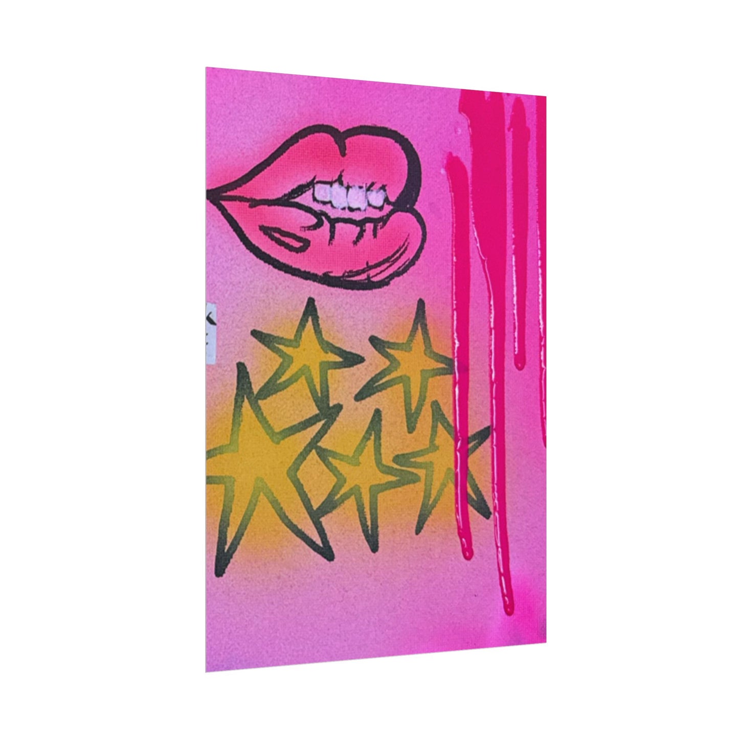 "star drip" airbrush rolled print