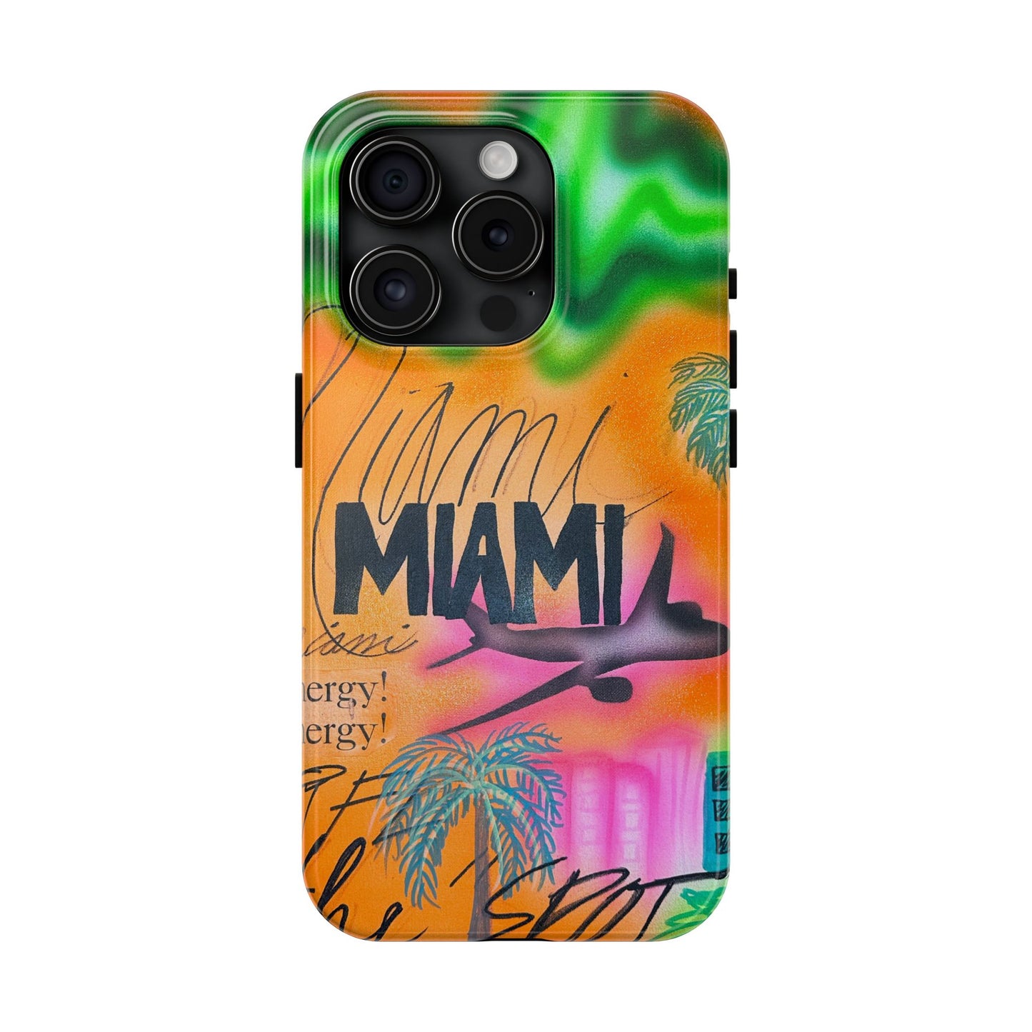 "miami, fl" airbrush iPhone case