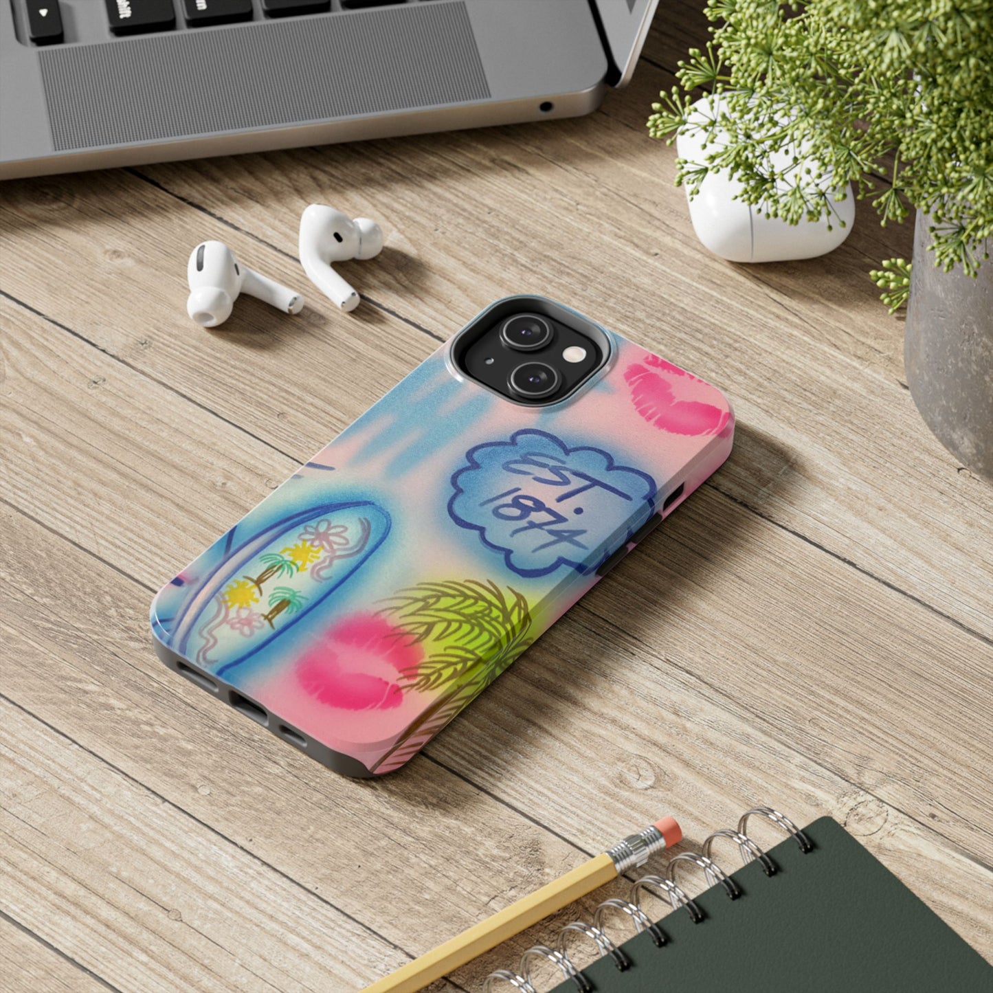 "in the wave" airbrush iPhone case