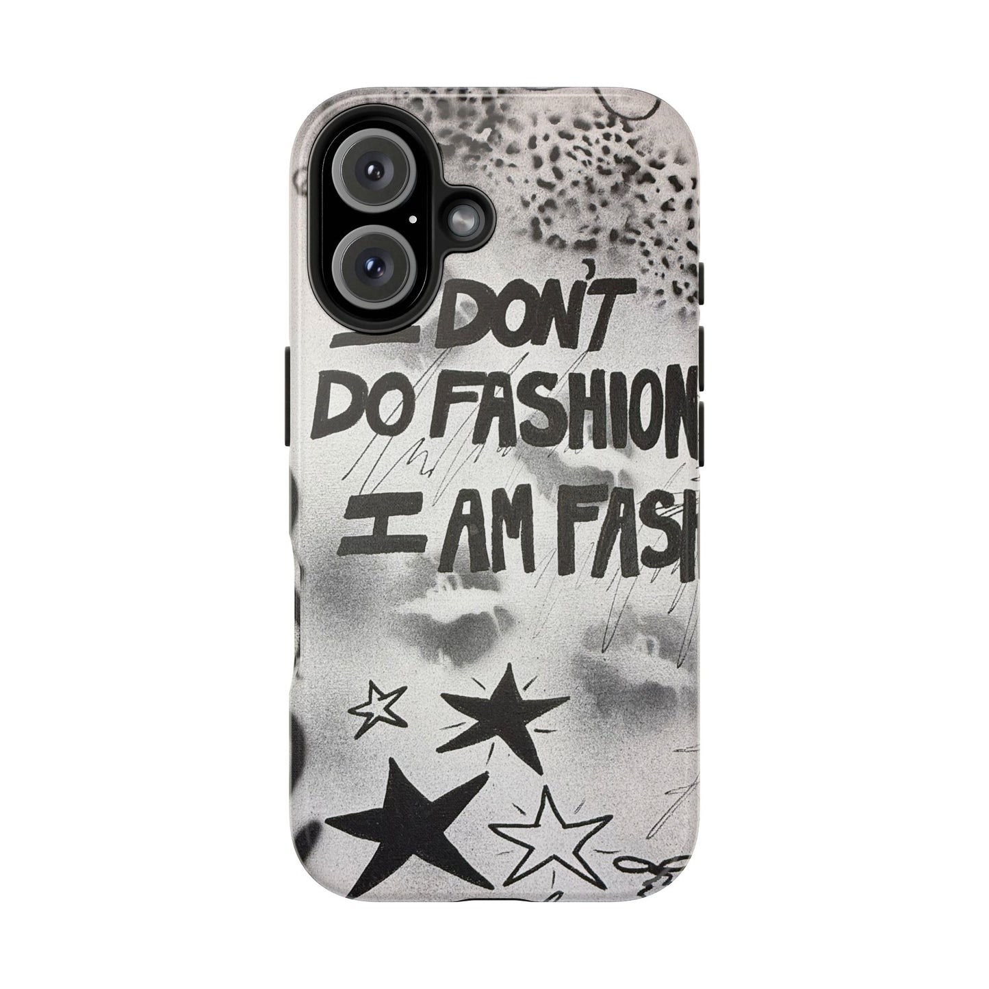"i am fashion" airbrush iPhone case