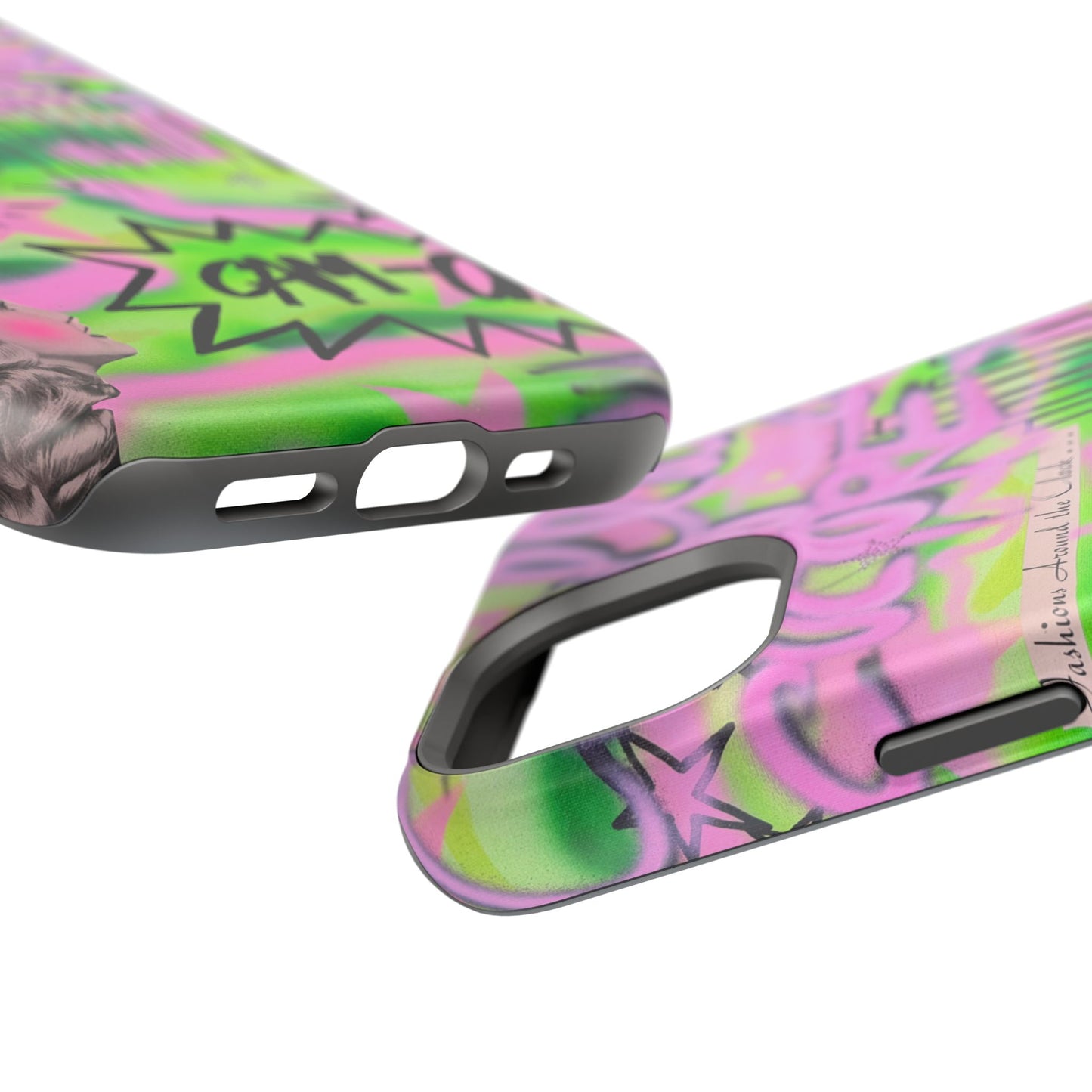 MagSafe "green camo" airbrush iPhone case