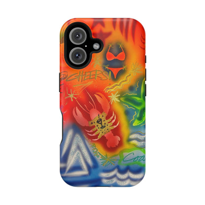 MagSafe "tipsy lobster" airbrush iPhone case