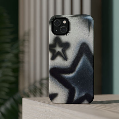 MagSafe "black & white stars" airbrush iPhone case
