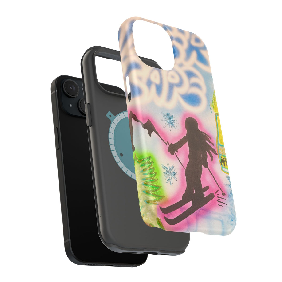 MagSafe "winter escape" airbrush iPhone case