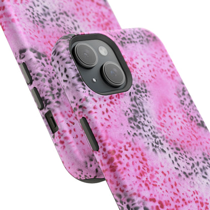 MagSafe "pink cheetah" airbrush iPhone case