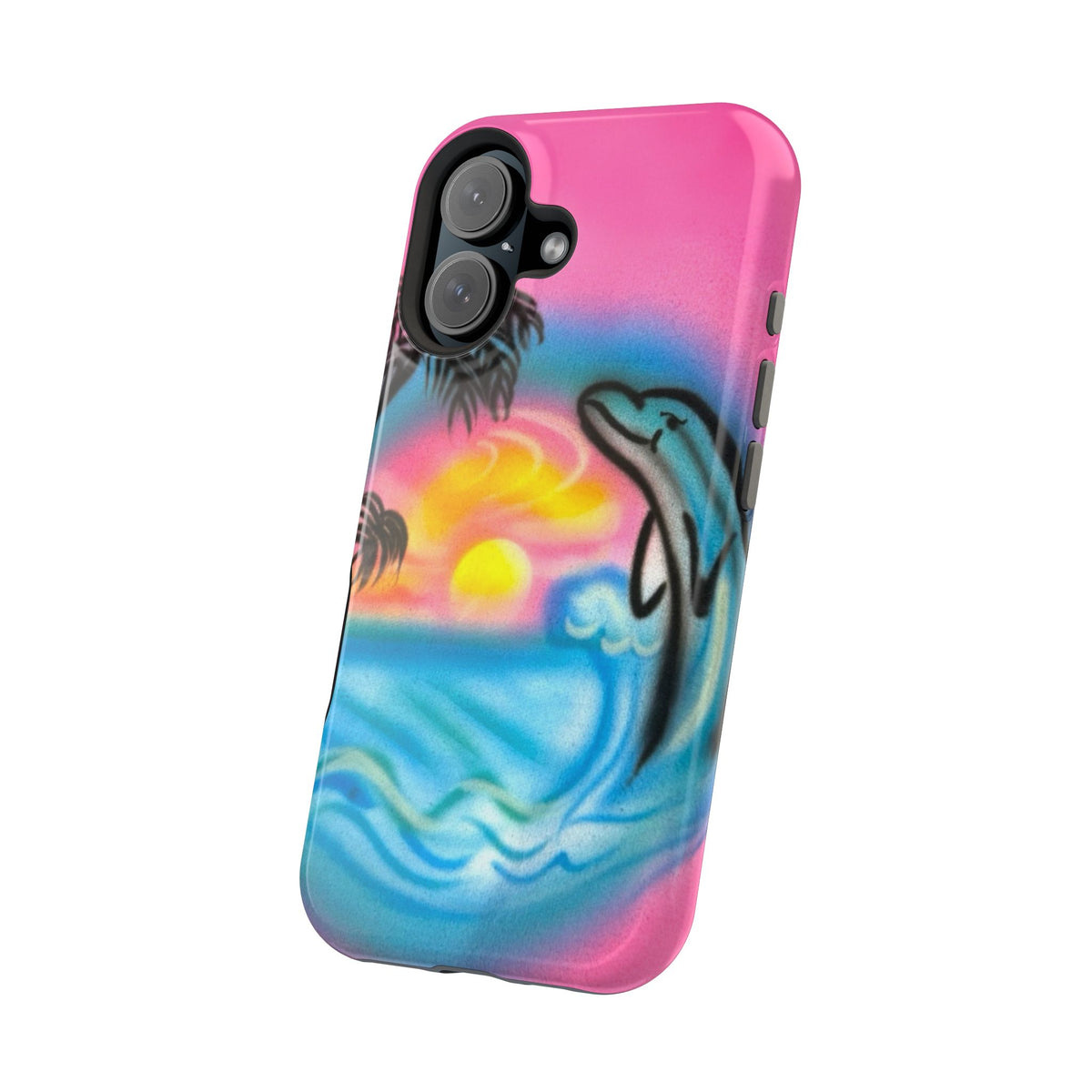 MagSafe "Delfinliebe" Airbrush iPhone-Hülle
