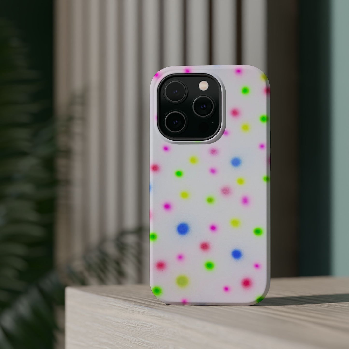 MagSafe "birthday cake polka dot" airbrush iPhone case