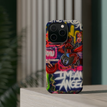 MagSafe "im an angel" airbrush iPhone case
