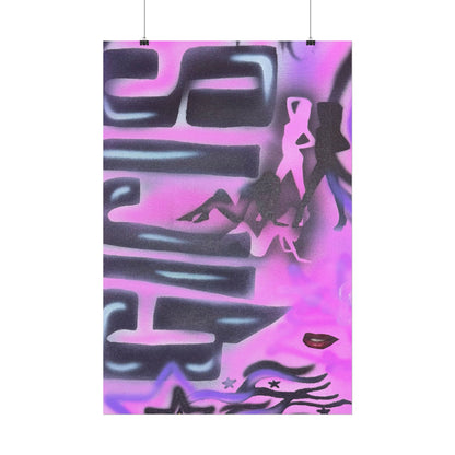 "neon nights" airbrush rolled print