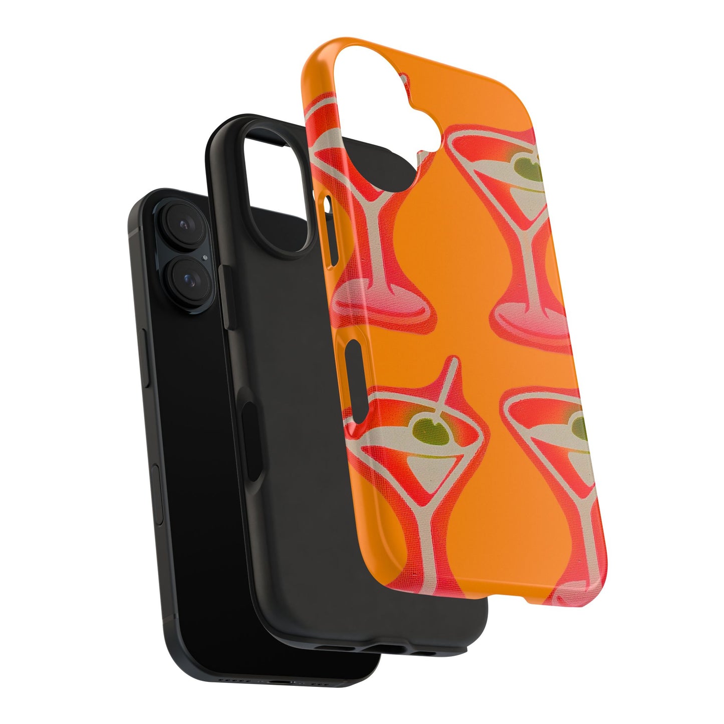 "shaken, not stirred” airbrush iPhone case