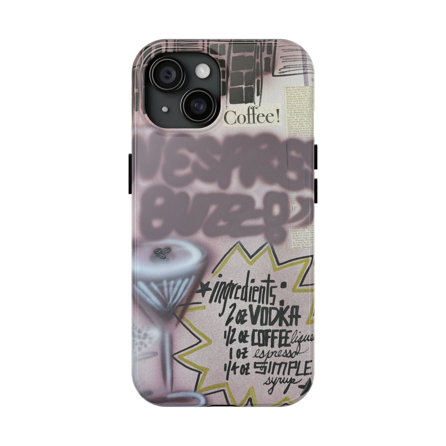 "espresso martini" airbrush iPhone case