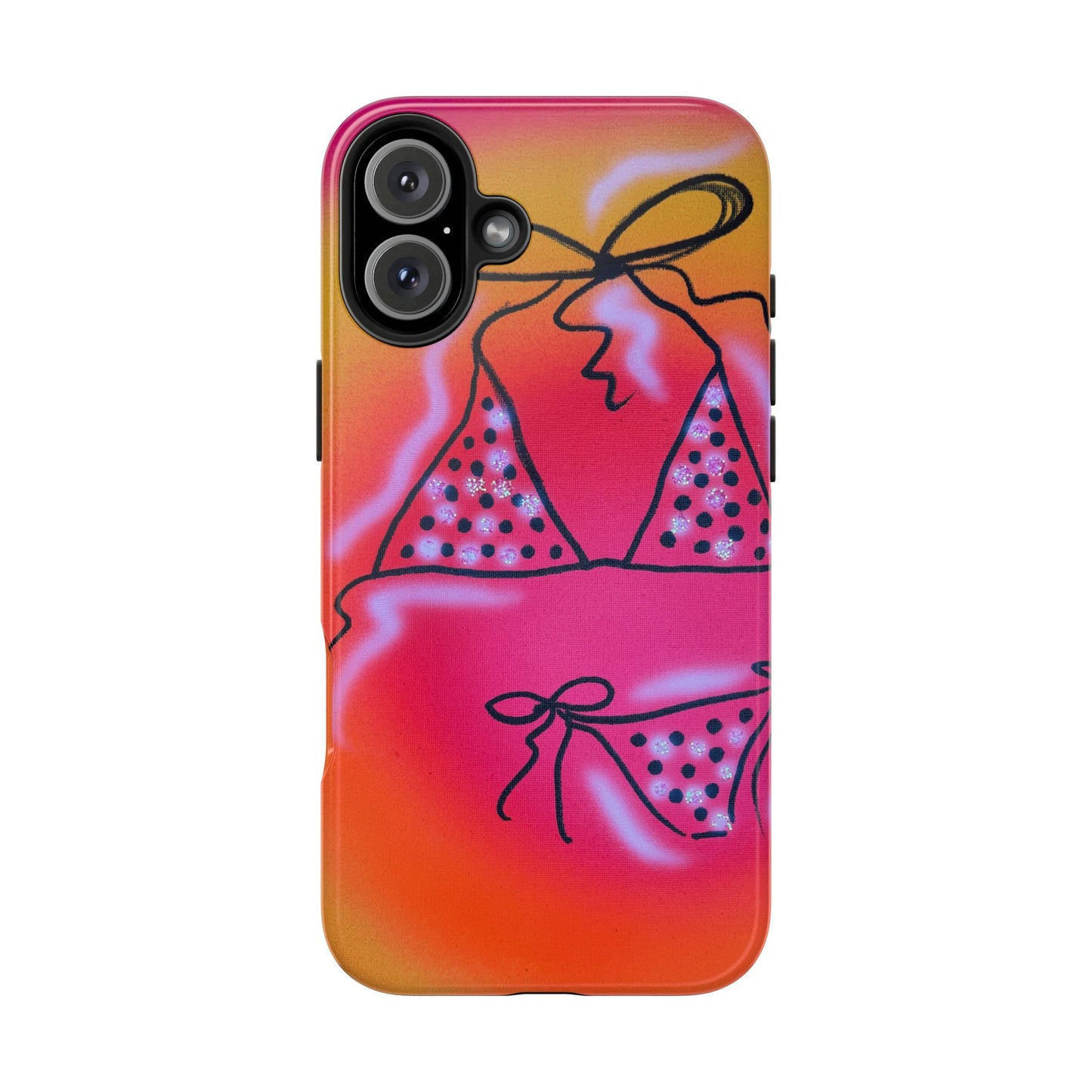 "glitter bikini" airbrush iPhone case