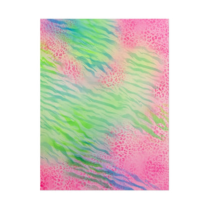"teal cheetah" airbrush rolled print