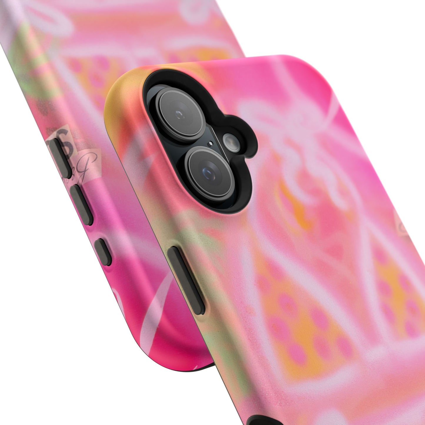 MagSafe "yellow polka dot bikini" airbrush iPhone case