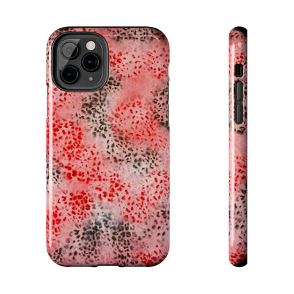 "red cheetah" airbrush iPhone case