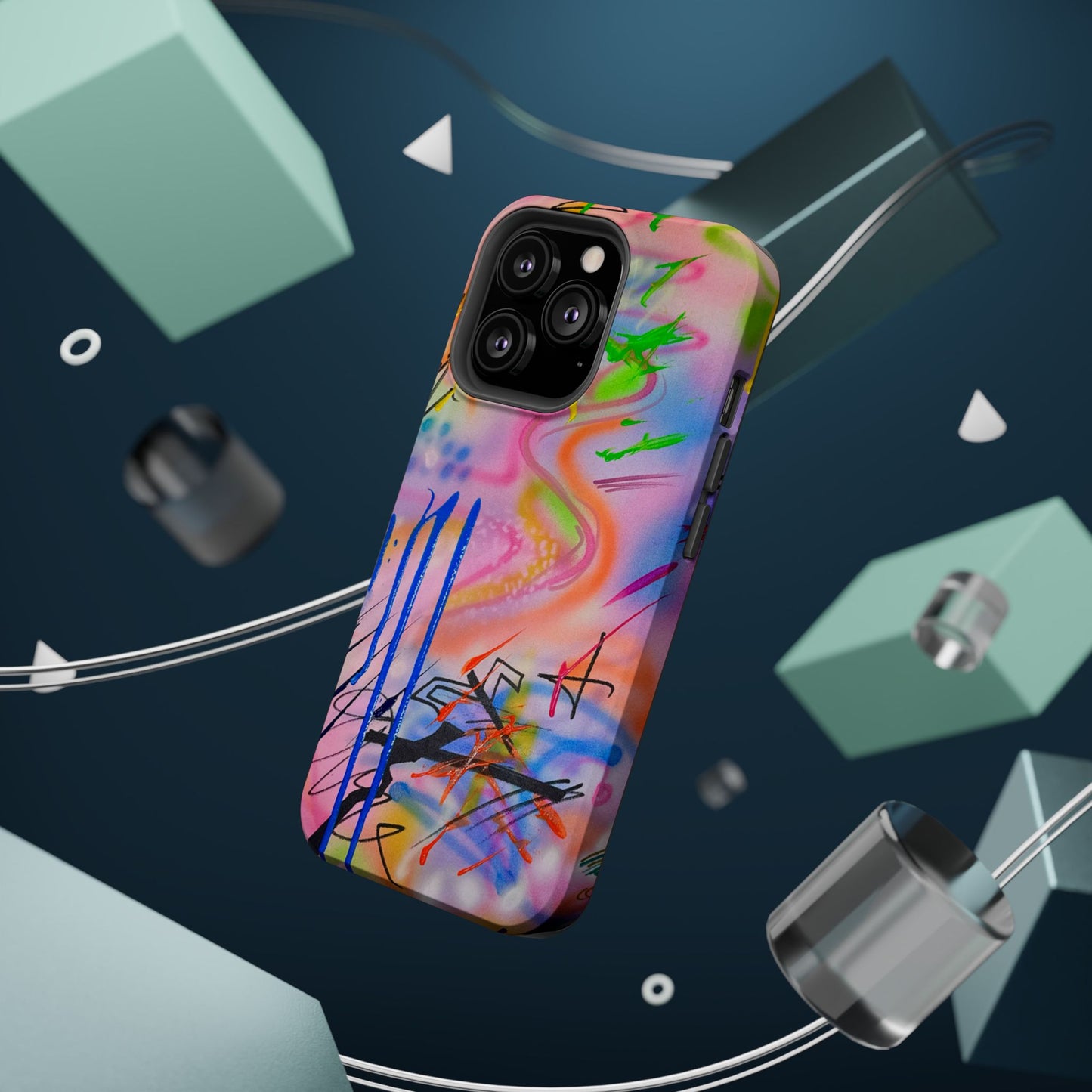 MagSafe "neon haze" airbrush iPhone case