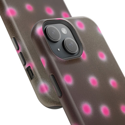 MagSafe "cherry mocha polka dot" airbrush iPhone case