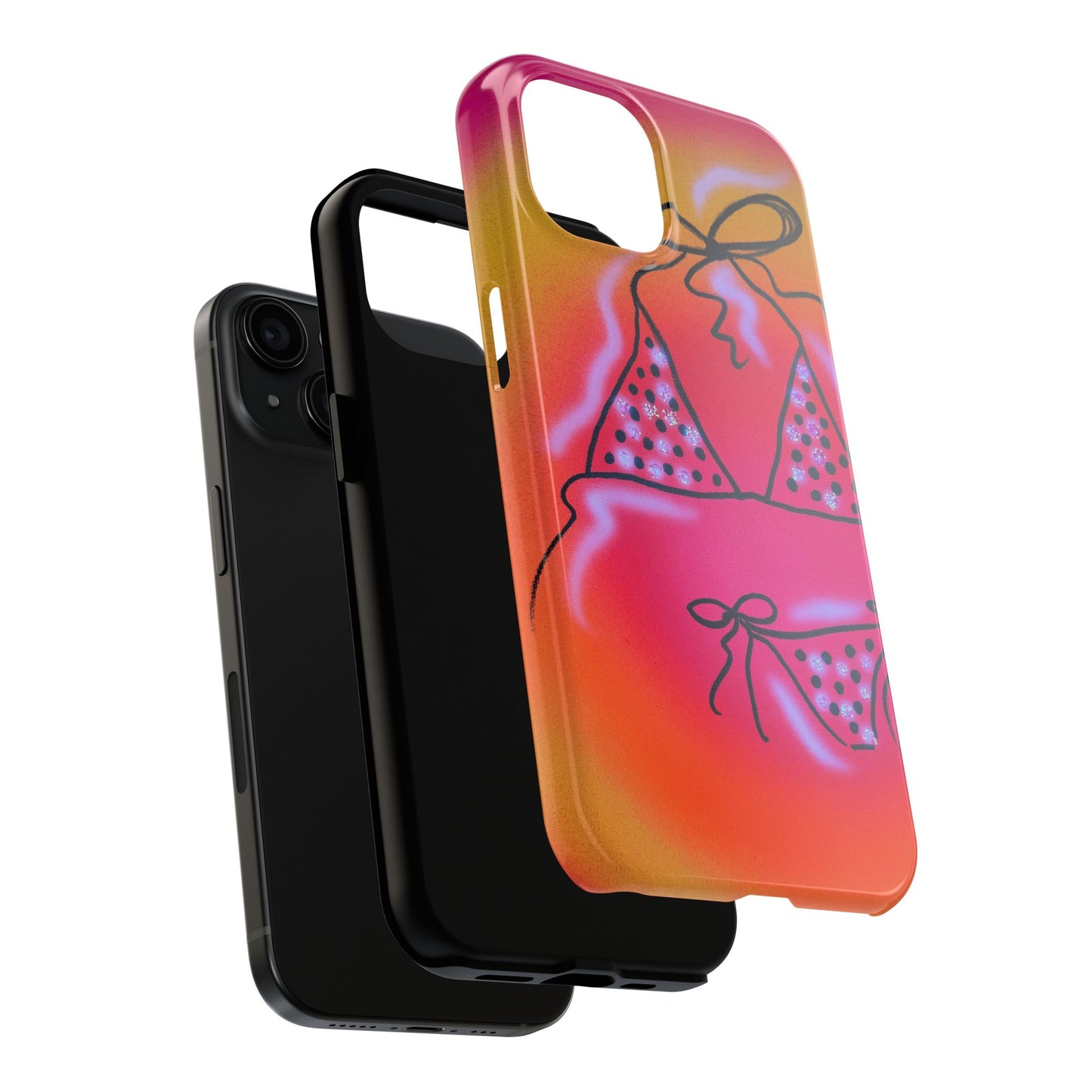 "glitter bikini" airbrush iPhone case