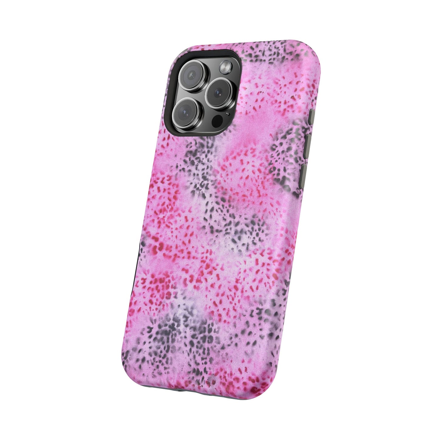 MagSafe "pink cheetah" airbrush iPhone case