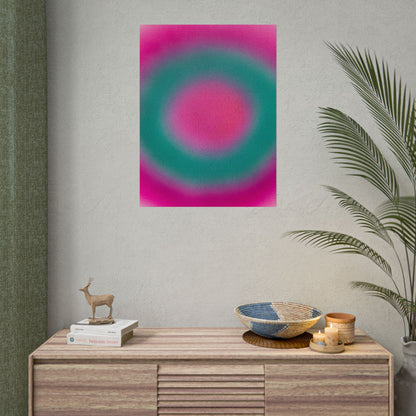 "watermelon swirl" airbrush rolled print