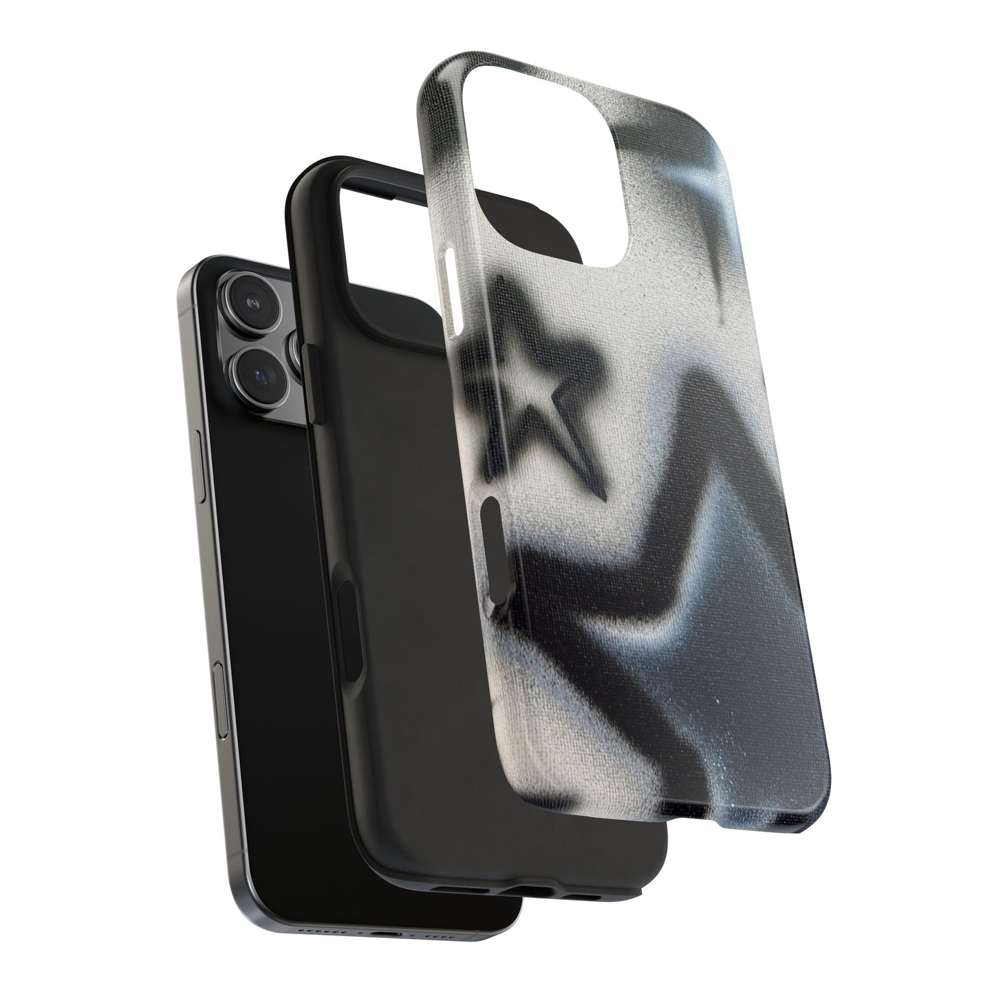 "black & white stars" airbrush iPhone case
