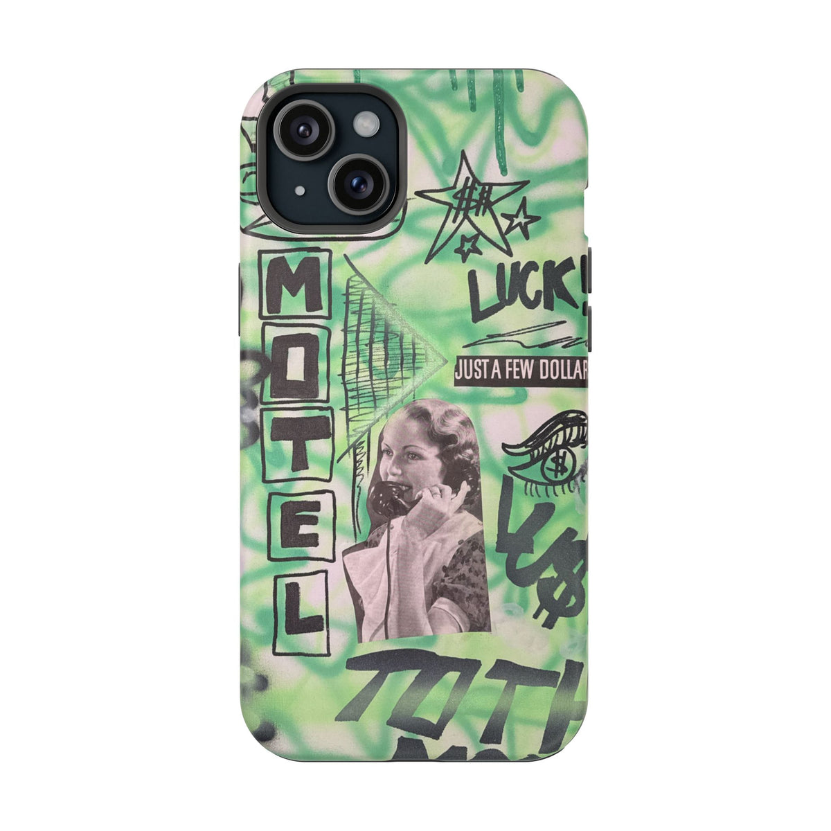 MagSafe "lust over luck" airbrush iPhone case