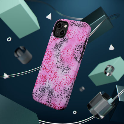 MagSafe "pink cheetah" airbrush iPhone case