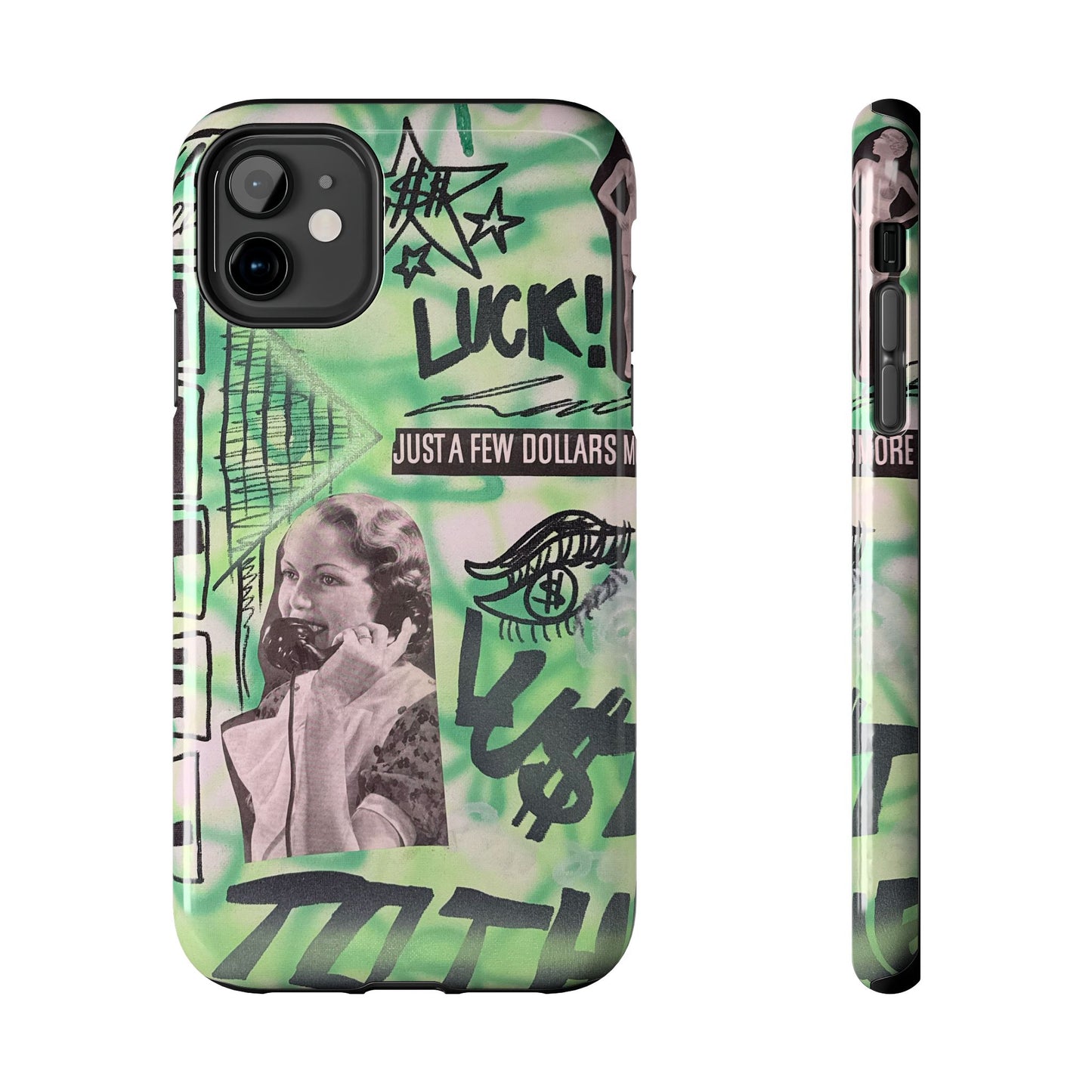 "lust over luck" airbrush iPhone case