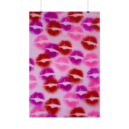"mwah!" airbrush rolled print