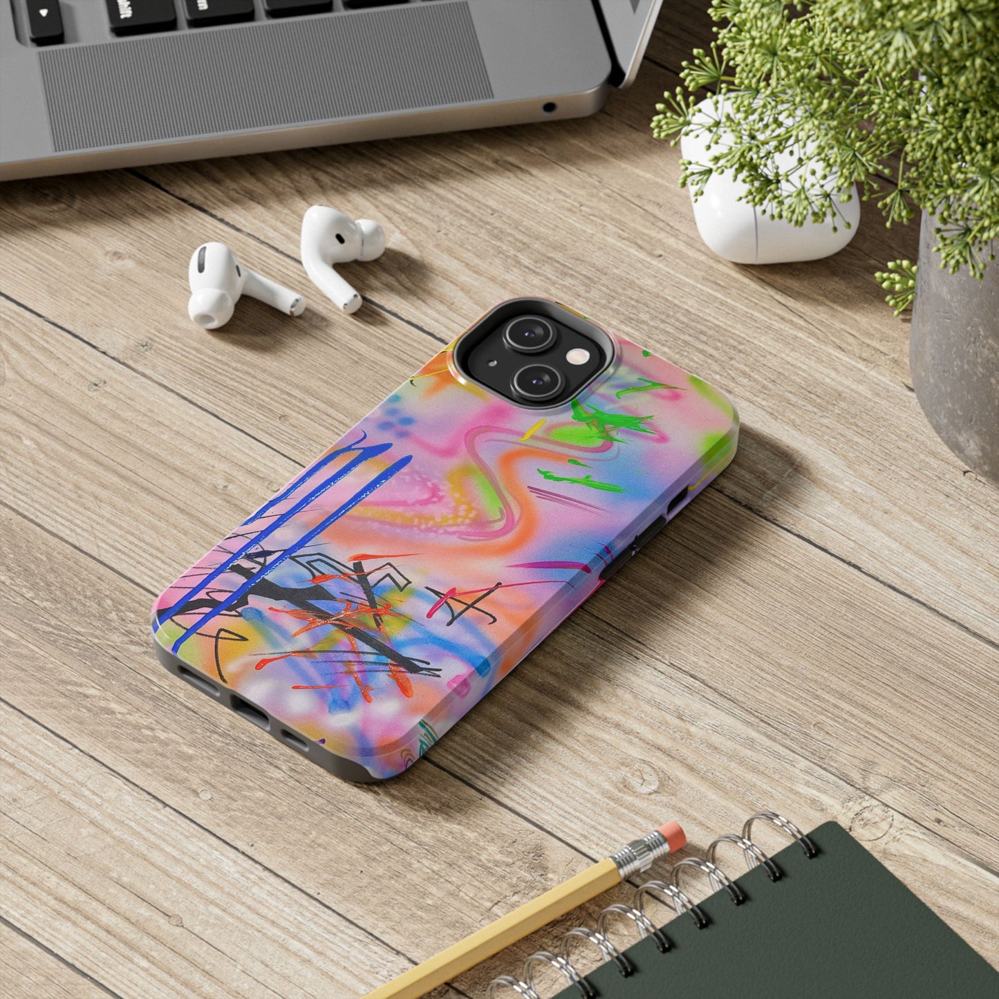 "neon haze" airbrush iPhone case