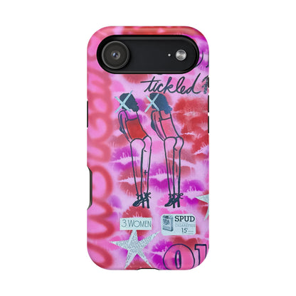 MagSafe "tickled pink" airbrush iPhone case