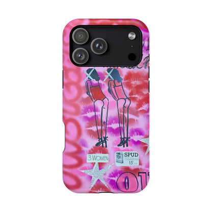 MagSafe "tickled pink" airbrush iPhone case