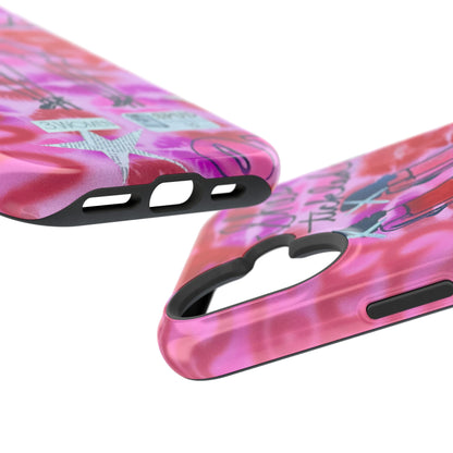 MagSafe "tickled pink" airbrush iPhone case