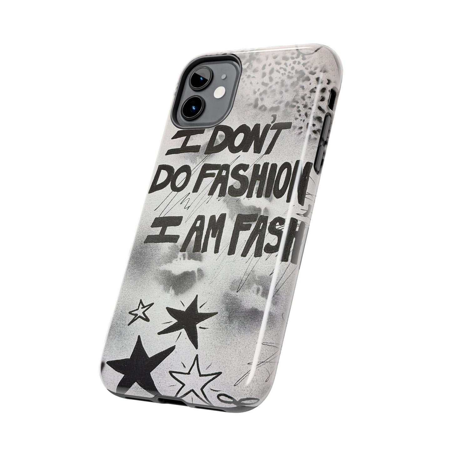 "i am fashion" airbrush iPhone case