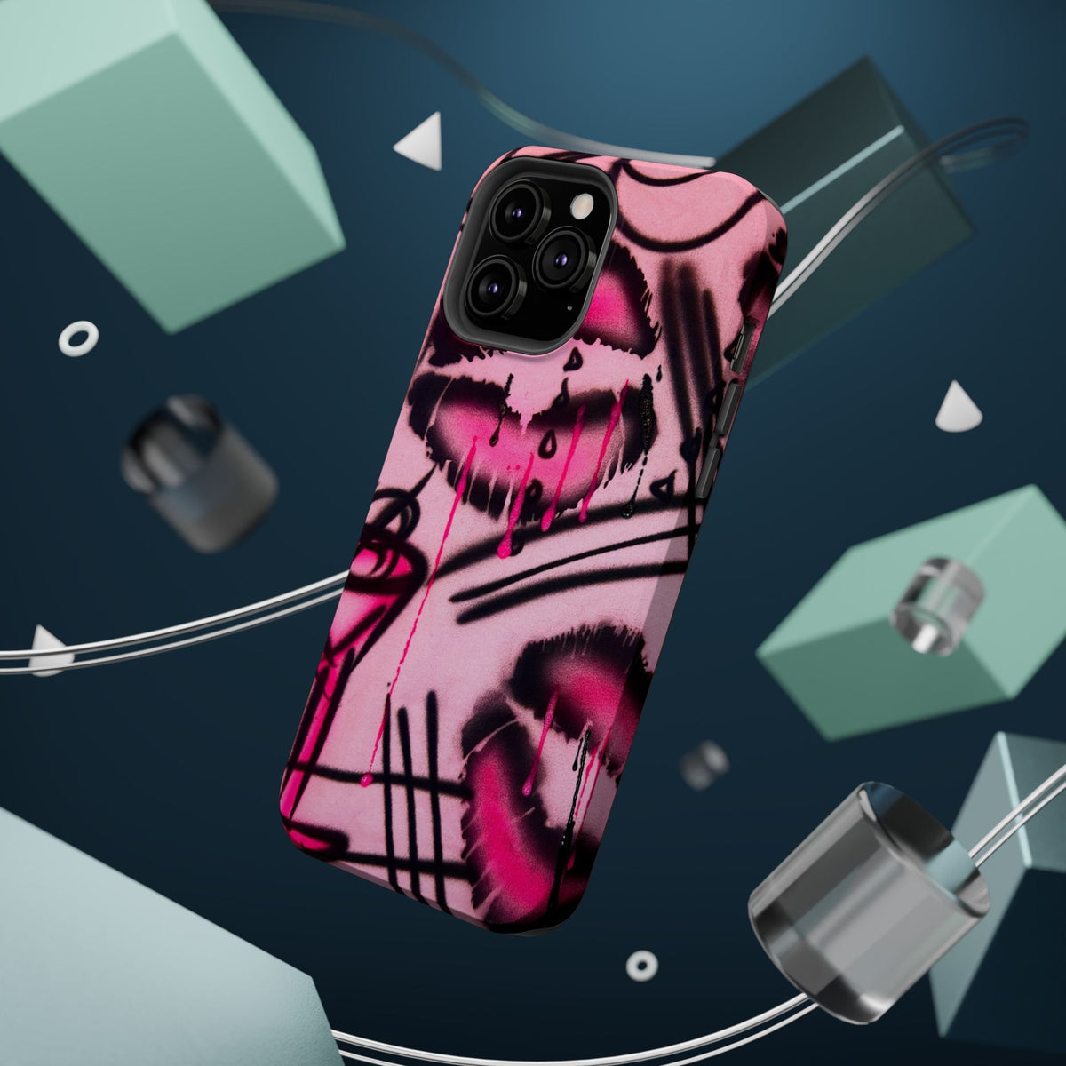 MagSafe "glossy pout" airbrush iPhone case