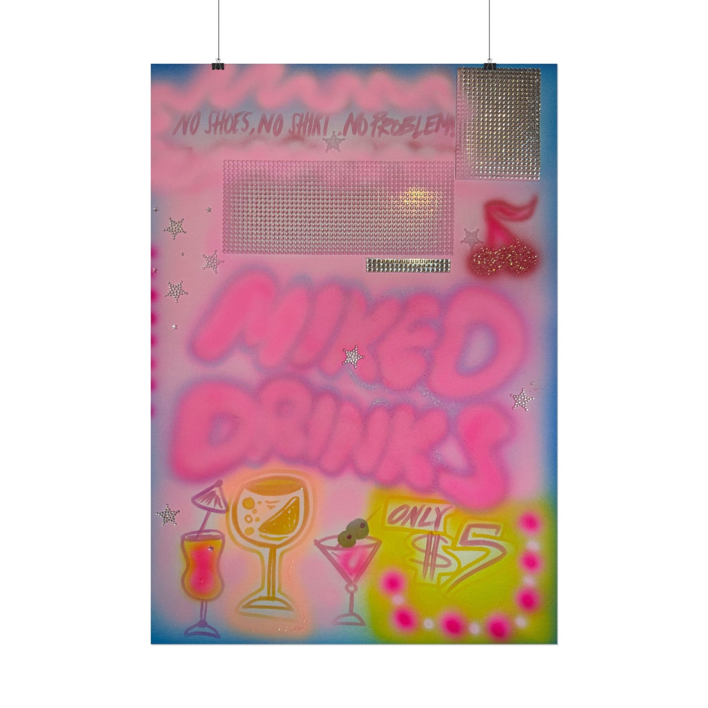 "mixed drinks" airbrush rolled print