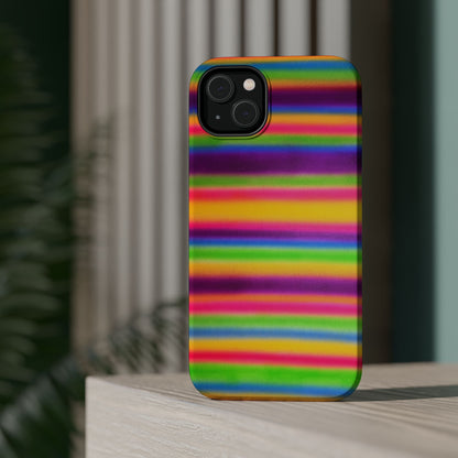 MagSafe "colorful stripes" airbrush iPhone case