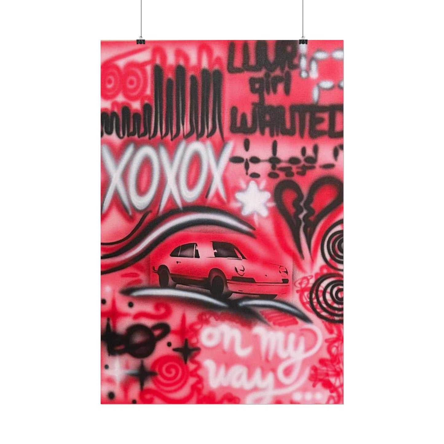 "LUCKY YOU! PT. 2" airbrush rolled print