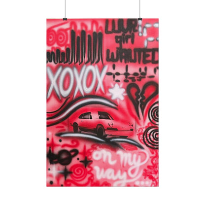 "LUCKY YOU! PT. 2" airbrush rolled print