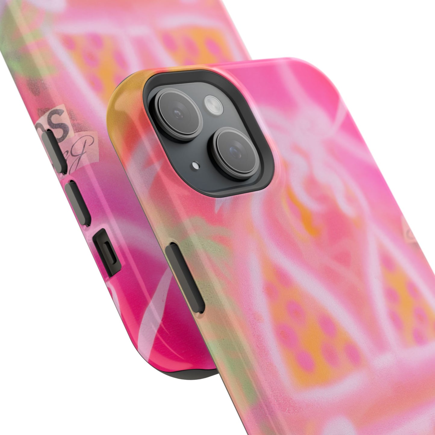 MagSafe "yellow polka dot bikini" airbrush iPhone case